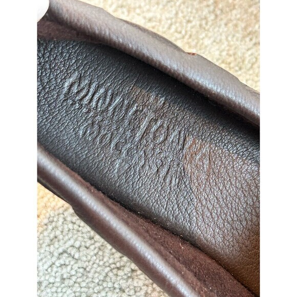 Minnetonka Moccasin Soft Brown Moosehide Kilty Leather Slip-On Classic Women 8.5 - Picture 8 of 9